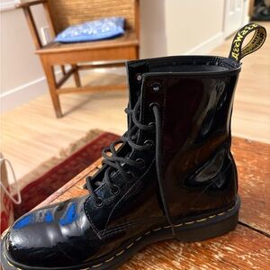 Dr. Martens Size 42 Patent Leather Lace-Up Boots